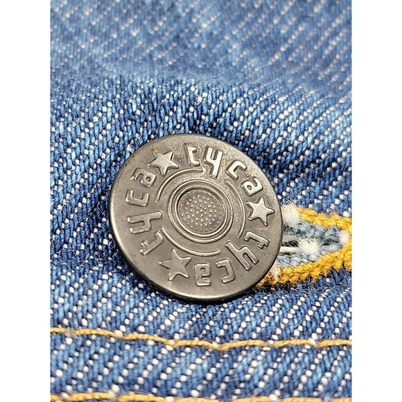 Vintage Tyca Denim‎ Jacket Mens 3XL Trucker Dog Embossed Machinist Workwear USA - Picture 12 of 16